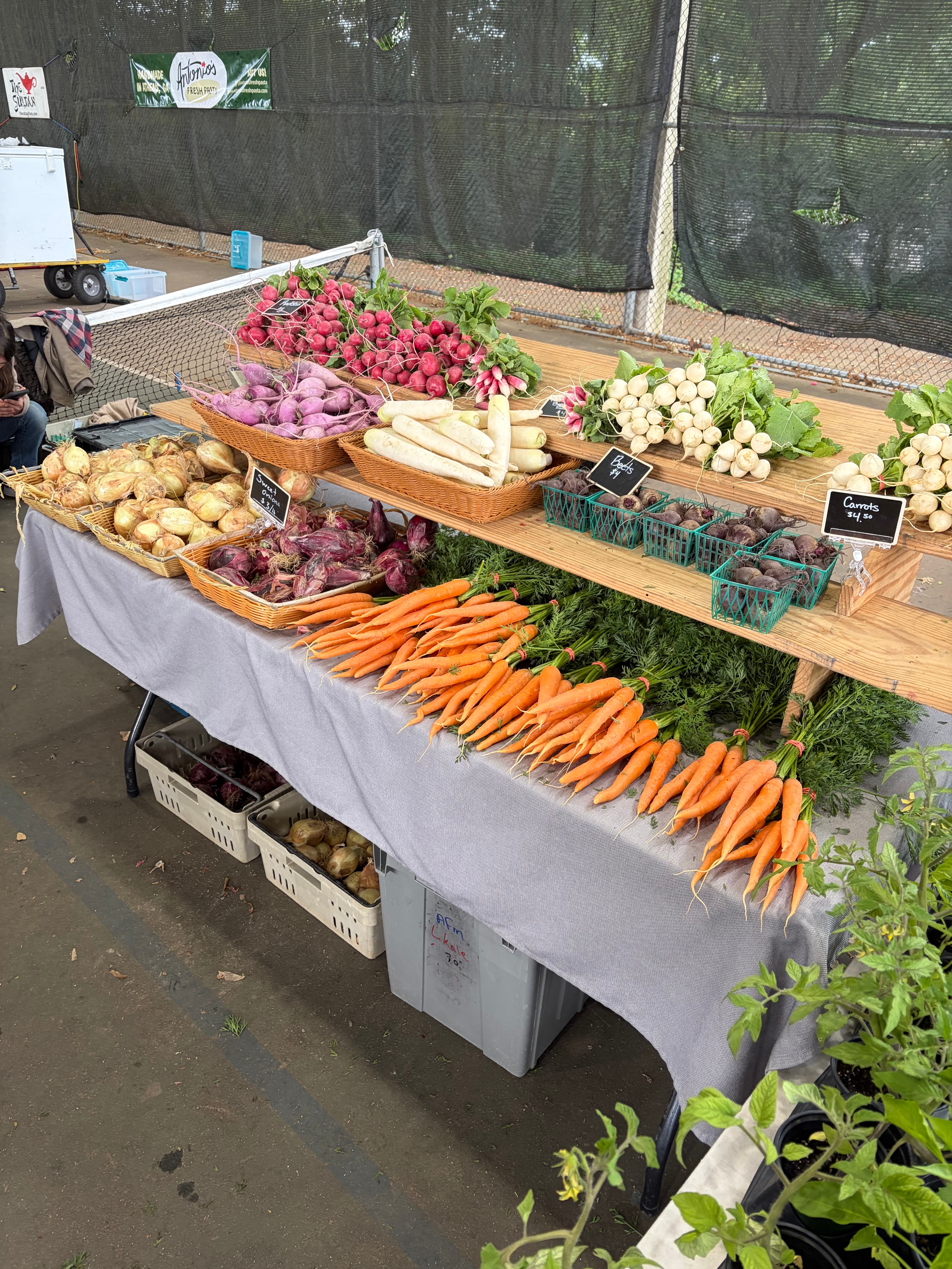 Farmers market produce